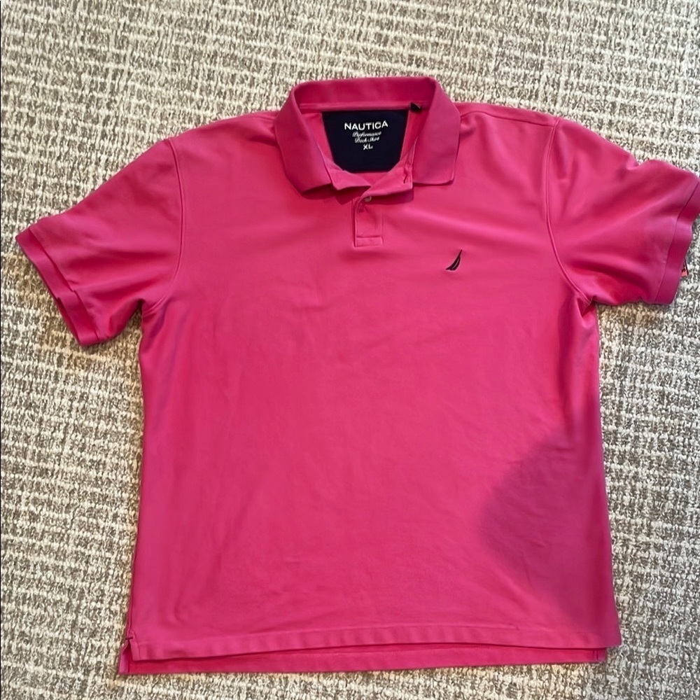Men’s Nautica Pink Polo Shirt XL